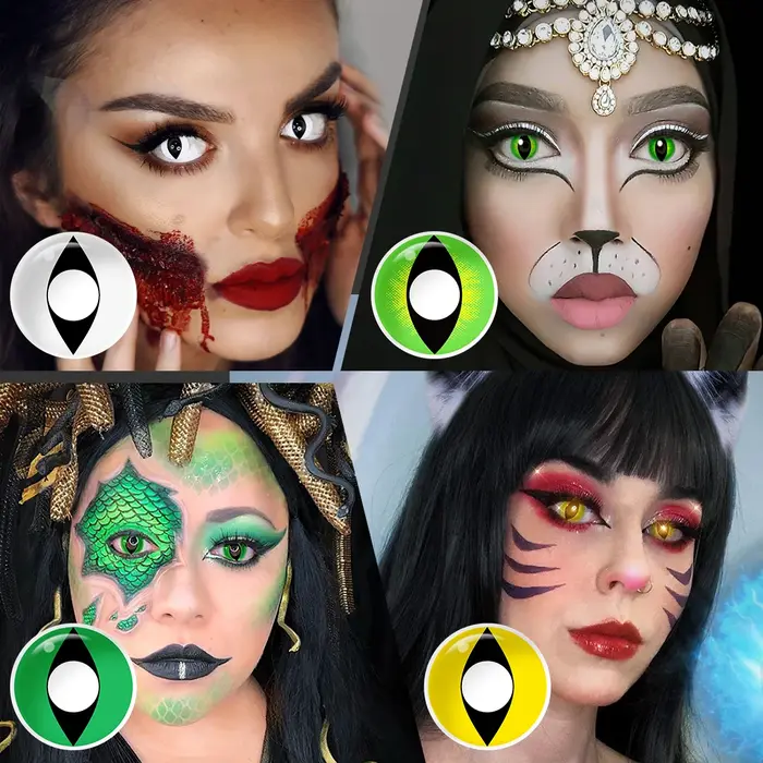 Magister couleur oeil de chat lentilles de Contact pour les yeux Cosplay