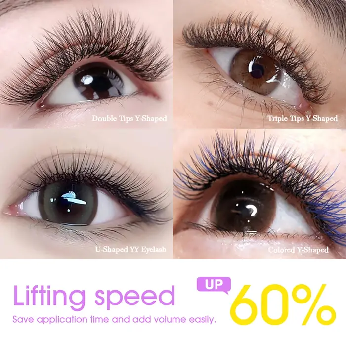 MASSCAKU U forme YY Faux cils C D Curl 8-15mm mélange préfabriqué Volume ventilateur Extension