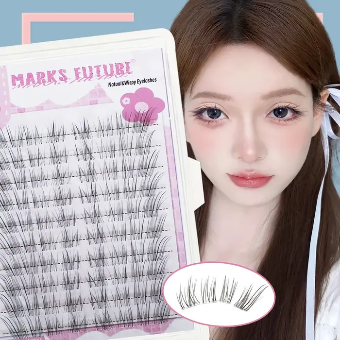 Marks Future 80 pièces de cils individuels, lumière douce, courbée, sensation de fraîcheur, vol incl