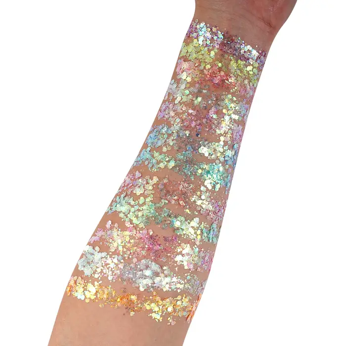Bowitzki 12 couleurs brillent dans le noir paillettes Gel visage