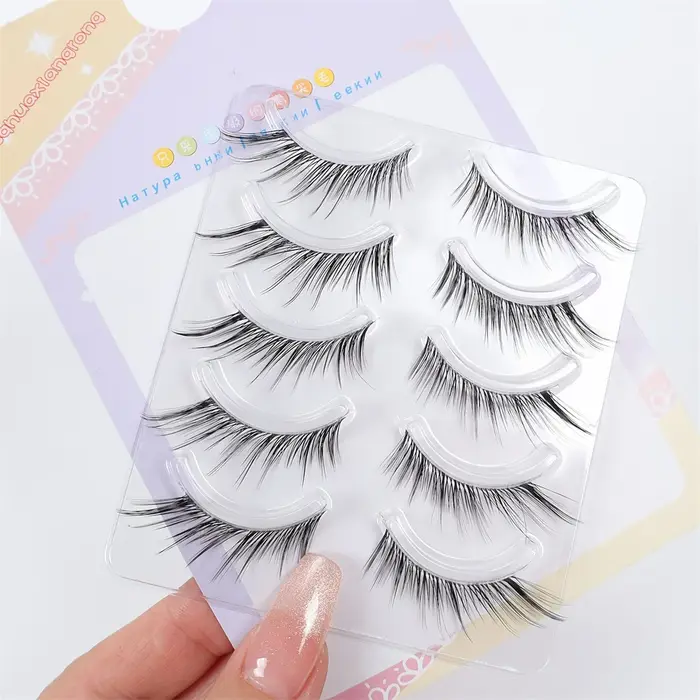 5 paires de faux cils de fée - Épais et d'aspect naturel