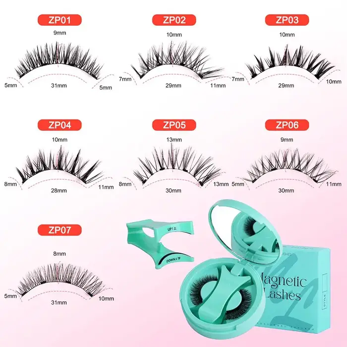 Nouveaux faux cils magnétiques réutilisables avec pince à épiler magnétique naturel bouclés moelleux sans colle