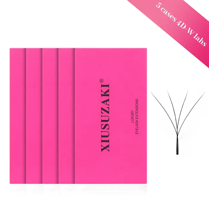 XIUSUZAKI 5 plateaux/lot 4DW forme Extension de cils préfabriqués Volume ventilateurs Extensions de 