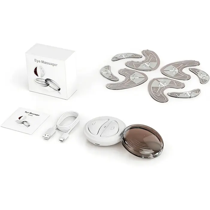 Appareil de massage des yeux EMS Redlight avec patchs pour les yeux