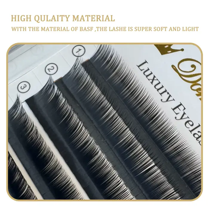 Domi Faux vison Faux Extensions de cils individuels LB LC LD LJ LU Curl Mix haute qualité Faux Camél