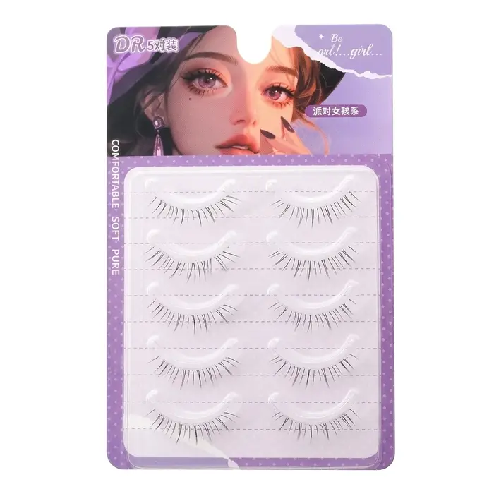 5 paires de faux cils inférieurs pour filles