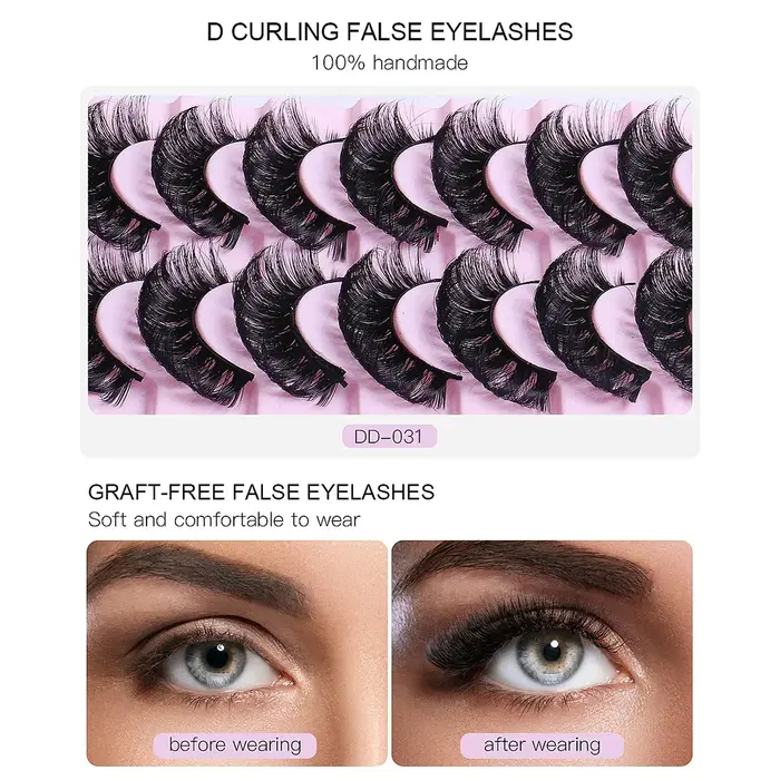 10 paires de cils