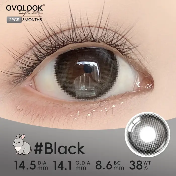 Lentilles de contact colorées de la série Cosplay vert OVOLOOK-1Pair pour les yeux avec les délinquants Cosmétiques Pupilles Eye document Lentille Myopie