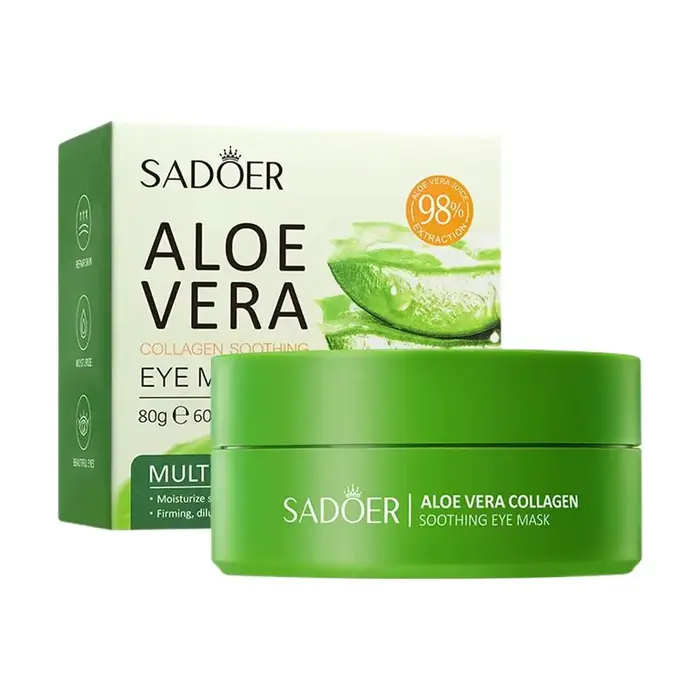 SADOER Aloe Vera collagène masque pour les yeux yeux Anti cernes yeux sacs hydratant Anti-rides masq