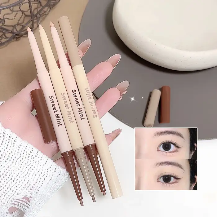 Crayon Eyeliner Double Pointe 2-en-1 : Illuminateur et Bronzer pour les Yeux