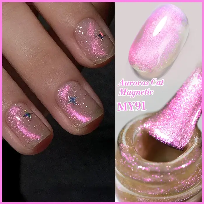 BORN PRETTY 10ml Auroras Cat Gel magnétique larmes d'anges cristal brillant comme un conte de fées tremper Gel UV vernis