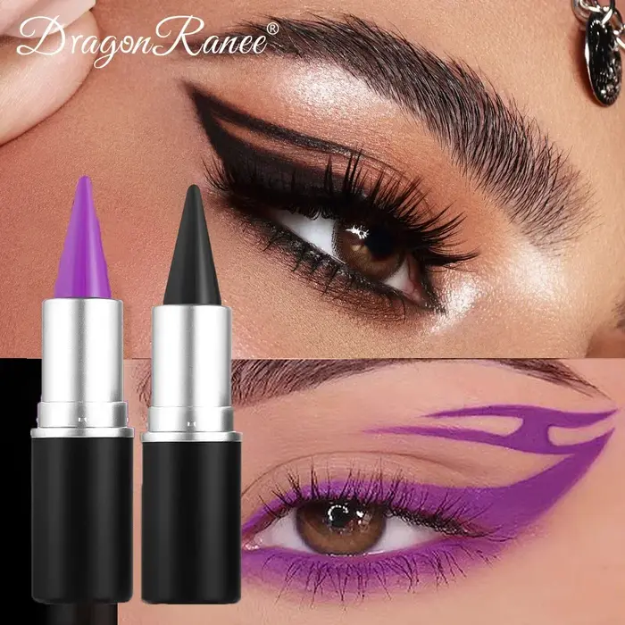 Stylo crème Eyeliner de couleur noir mat violet