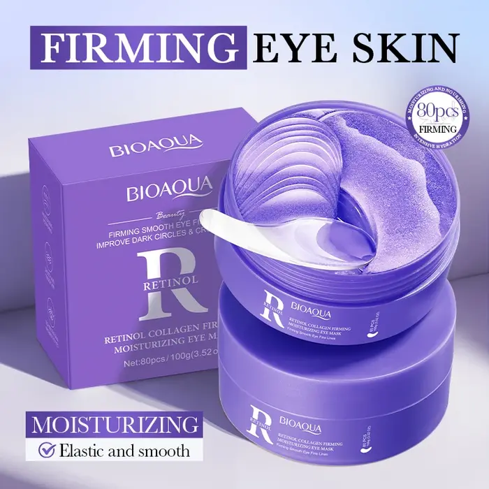 80 pièces BIOAQUA cristal collagène masque pour les yeux Anti cernes Anti-rides hydratant Anti-âge rétinol patchs