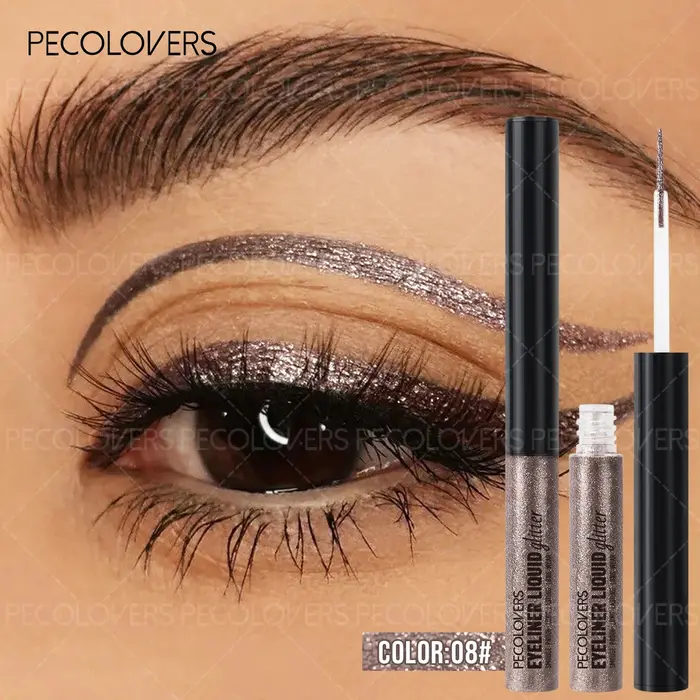 1PC Eyeliner bleu ciel avec des couleurs nacrées éblouissantes et des effets scintillants