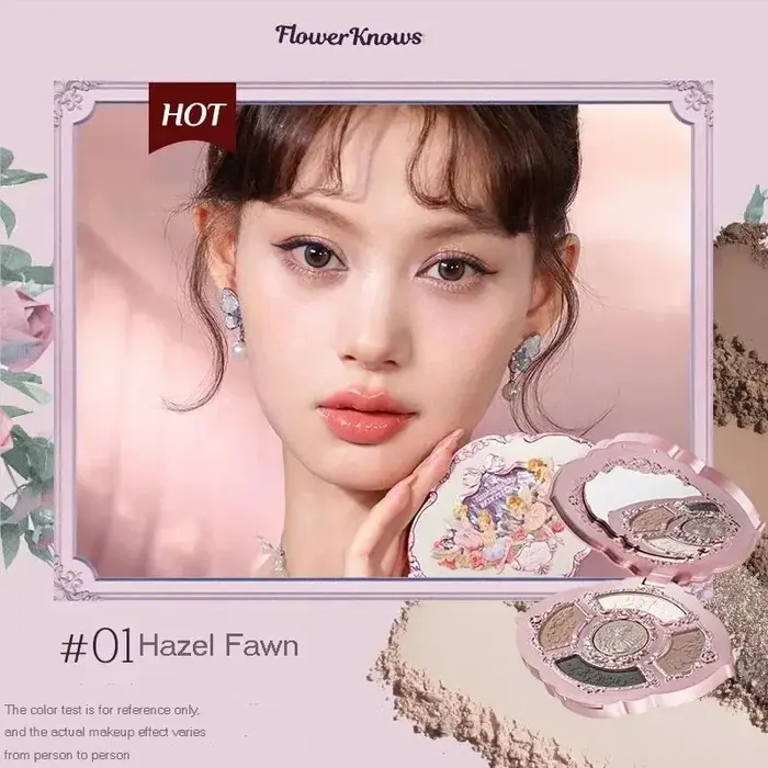 Flower Knows maquillage cygne Ballet fard à paupières Palette naturel nu mat miroitant fraise Cupidon paillettes Pigment