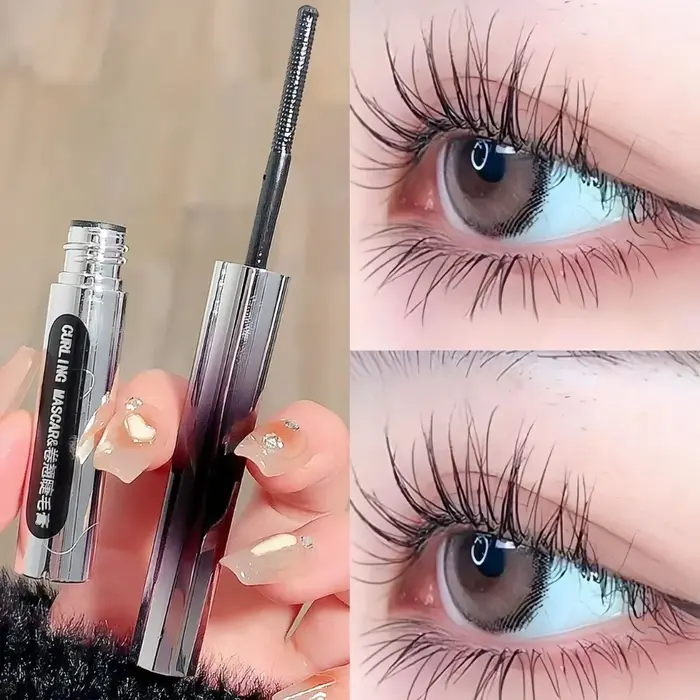 Mascara en fer métallique, brosse Ultra-fine en Fiber de soie, noir, marron, imperméable, durable, b