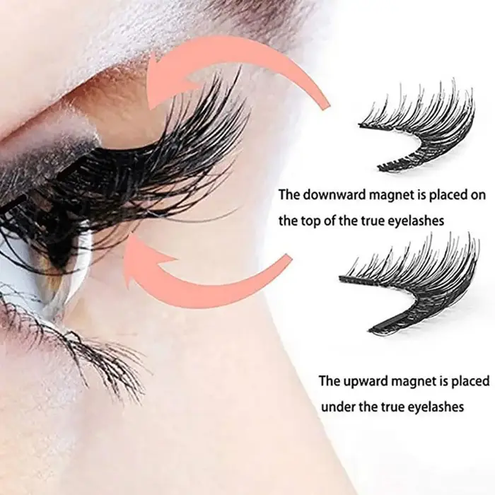 Cils magnétiques 3D faits à la main