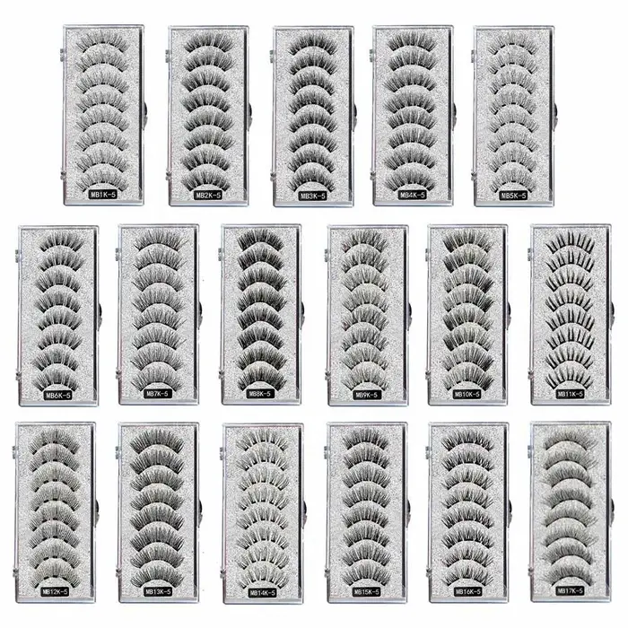 Cils magnétiques naturels 3D avec 5 cils magnétiques