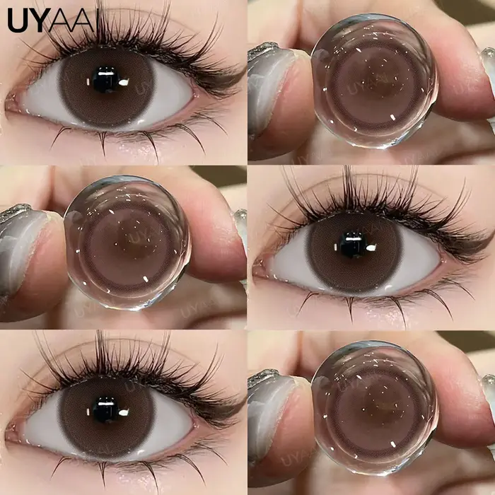 UYAAI 1 paire de lentilles de cosplay roses pour les yeux