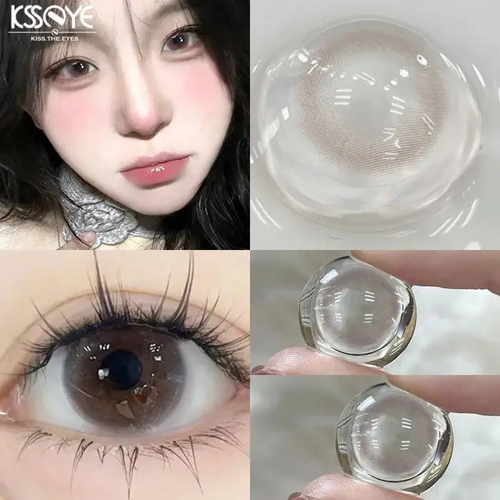 KSSEYE 1 paire de nouvelles lentilles de myopie 0 ~-8.00 lentilles de Contact colorées avec degrés l