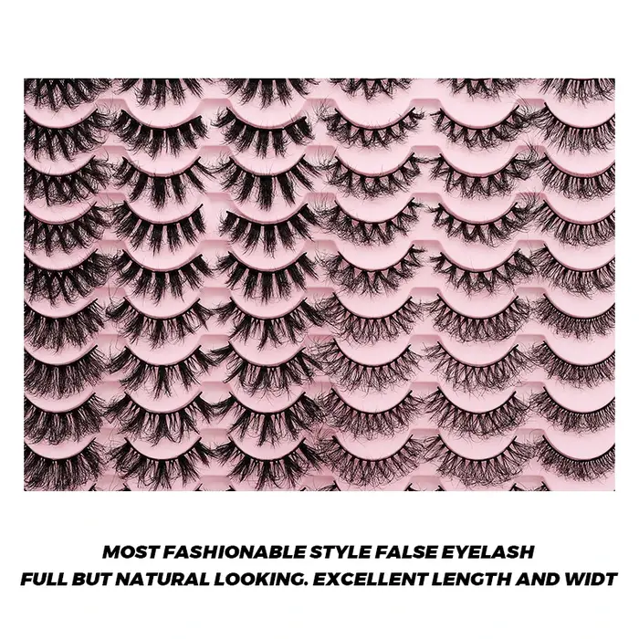 40 paires de cils de vison moelleux doux maquillage épais Faux
