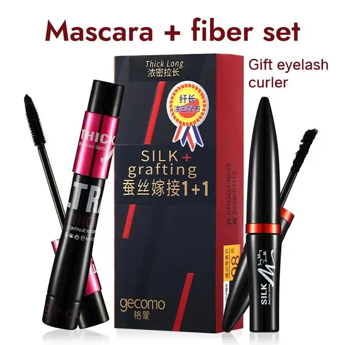 Ensemble de Mascara en Fiber imperméable noire, cosmétiques coréens, Extension de cils allongée, eff