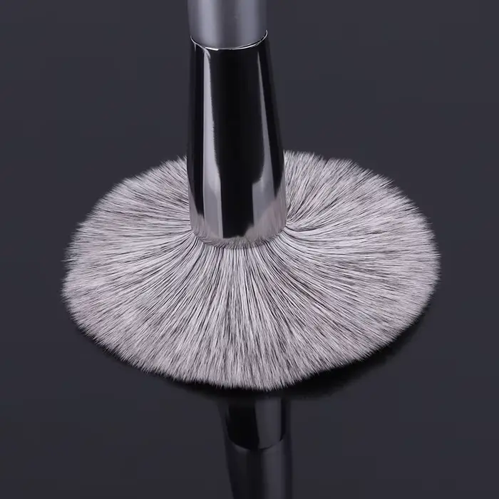 KLINA 12 pièces Kit de pinceaux de maquillage professionnel naturel chèvre cheveux fond de teint pou