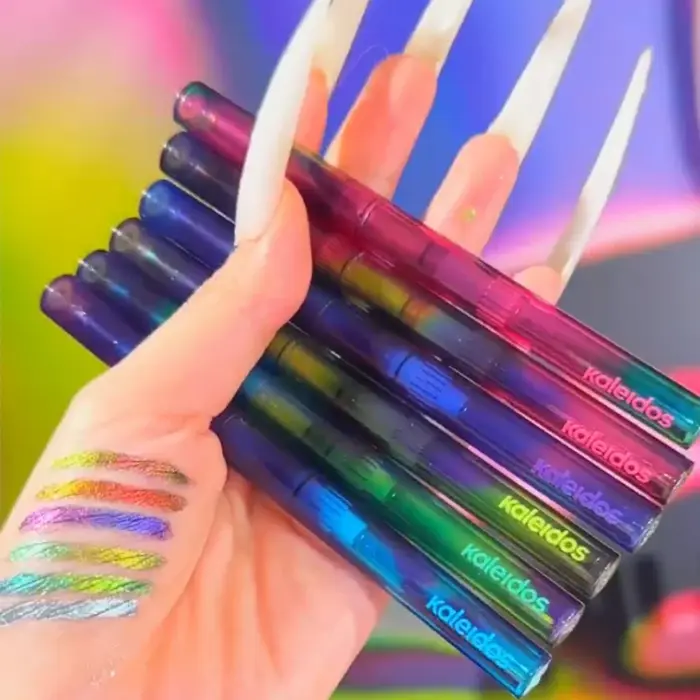 Kaleidos Eyeliner Gel crayon imperméable couleur caméléon longue tenue paillettes métalliques ombres à paupières stylo Eye Liner timbre maquillage