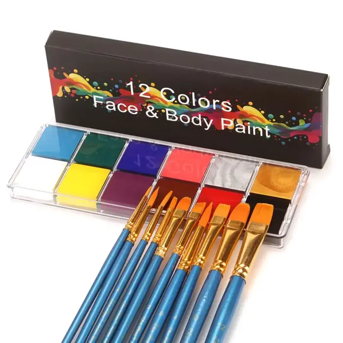 12 couleurs/ensemble nouveau visage maquillage peinture Pigment Eye Liner peinture à l'huile Art visage peinture corps peinture