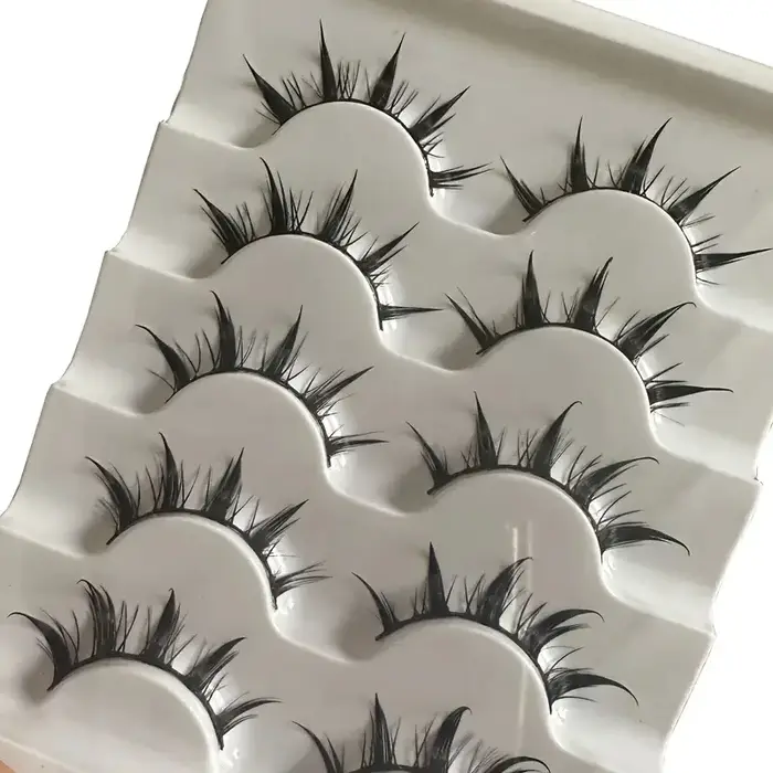 5 paires de faux cils de style anime