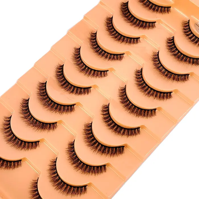 Nouveau 10 paires de Cils maquillage doux moelleux 3D vison Faux