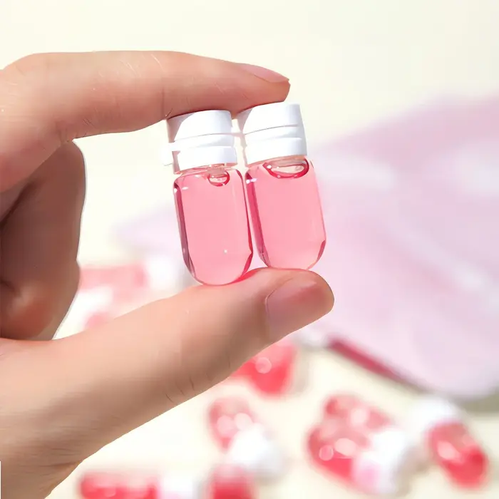 Bouteille de voyage transparente anti-fuite pour démaqucorporelle et gratitude, distributeur portable avec bouteille d'essence à couvercle rabattable séparée, 10 pièces