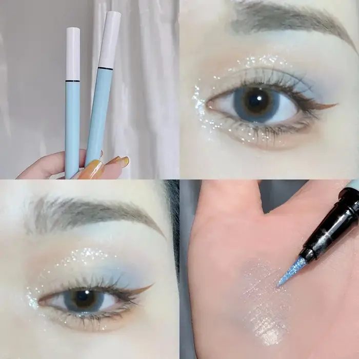 Stylo ver à soie couché à paillettes, maquillage pour les yeux, éclaircissant, durable, résistant à 