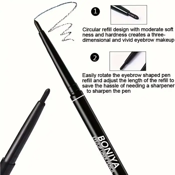 Eyeliner brun noir soyeux