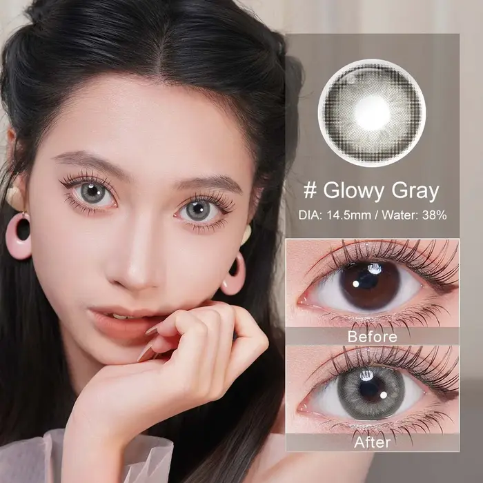 (0.00~-6.00) Lentilles de contact MAGISTER grises avec dioptries