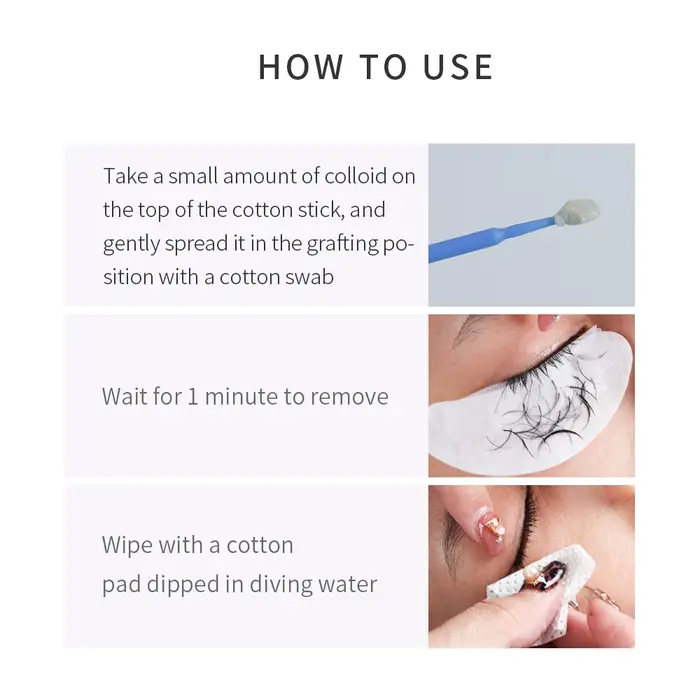GLAMLASH 5/10/15g Extension de cils dissolvant de colle faux