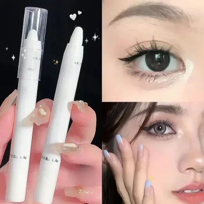 Stylo surligneur ver à soie blanc