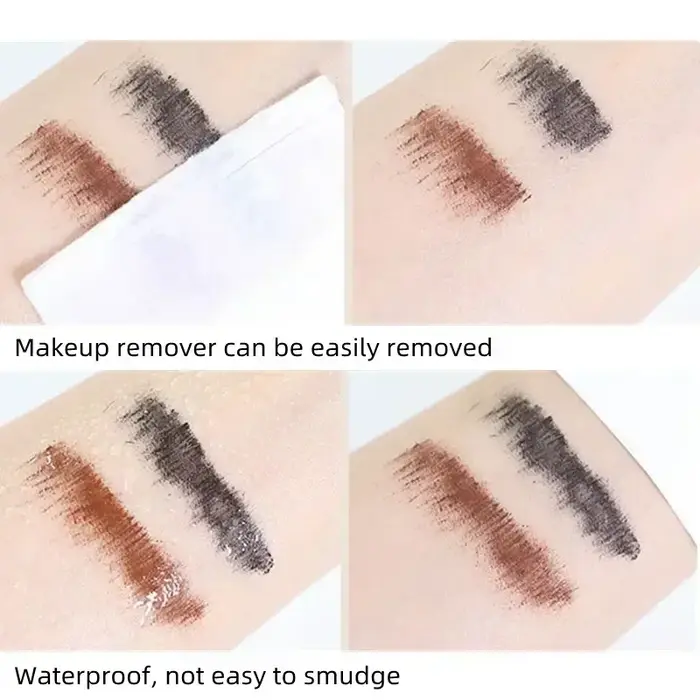 Mascara à cils imperméable sans taches marron naturel Curling brosse Fine