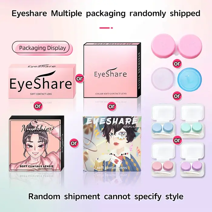 EYESHARE Lentilles de contact colorées naturelles bleues, lentilles bleues, lentilles de contact vertes, lentilles de contact souples pour la beauté et le maquillage des yeux