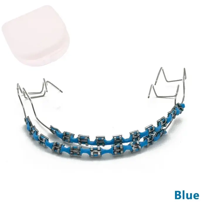 Faux bretelles support coloré fils métalliques temporaires accessoires de mode orthodontiques pour Cosplay Costume fête adultes adolescents dentaires