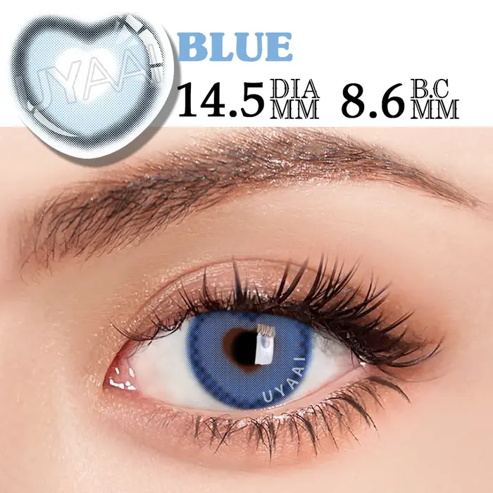 UYAAI lentille couleur des yeux coeur carré Halloween gradué avec lentille de Contact de degré pour