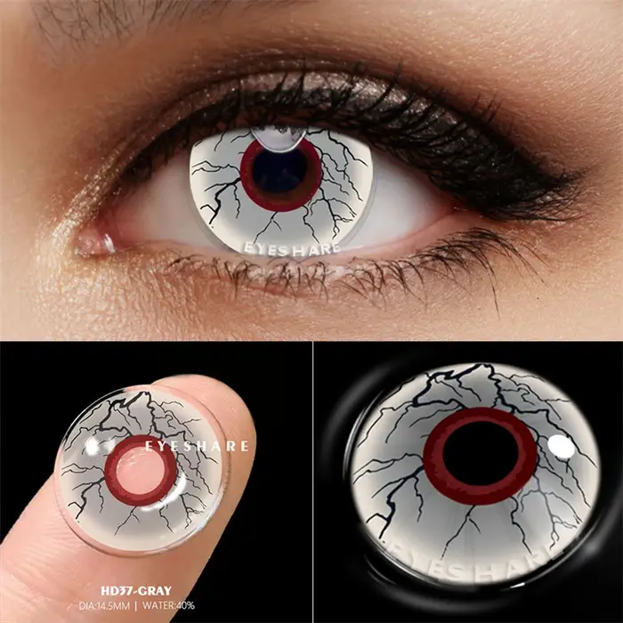 EYESHARE 2 pièces/paire Halloween lentilles de Contact colorées Anime Cosplay yeux lentilles annuell