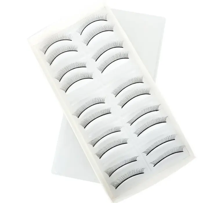 10 paires/ensemble faux cils cils d'entraînement faits à la main pour les débutants enseignement cil