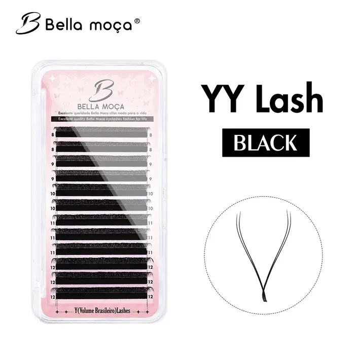 Bella moça YY cils en forme de C D L LU L + Curl Faux vison marron/noir Y fournitures