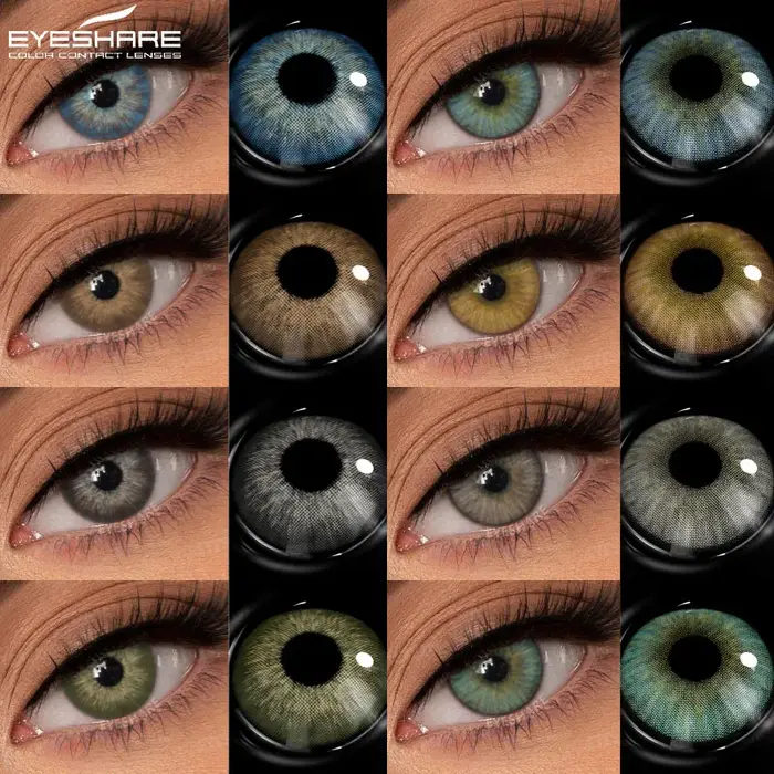 EYESHARE lentilles de contact de couleur pour les yeux gris naturel beauté élèves