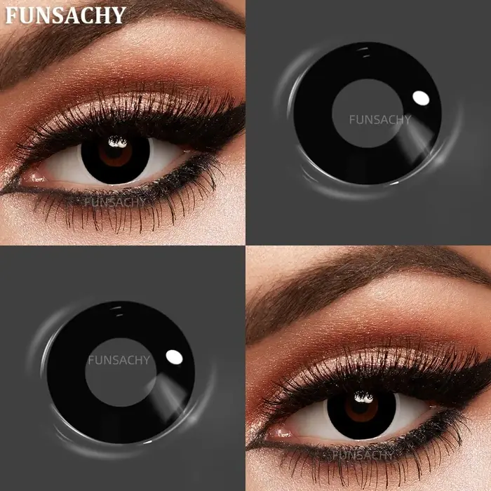 FUNSACHY Cosplay lentilles de Contact blanches pour les yeux lentille de jeu de rôle Anime Halloween