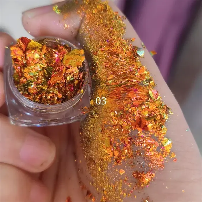 Surligneur de fard à barrage caméléon holographique