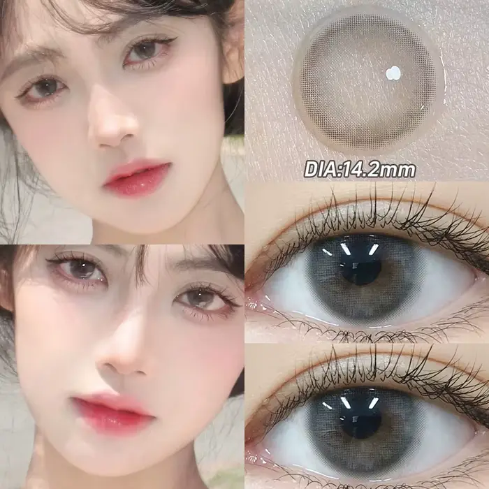 OVOLOOK - 1 paire de lentilles de contact colorées rose et marron