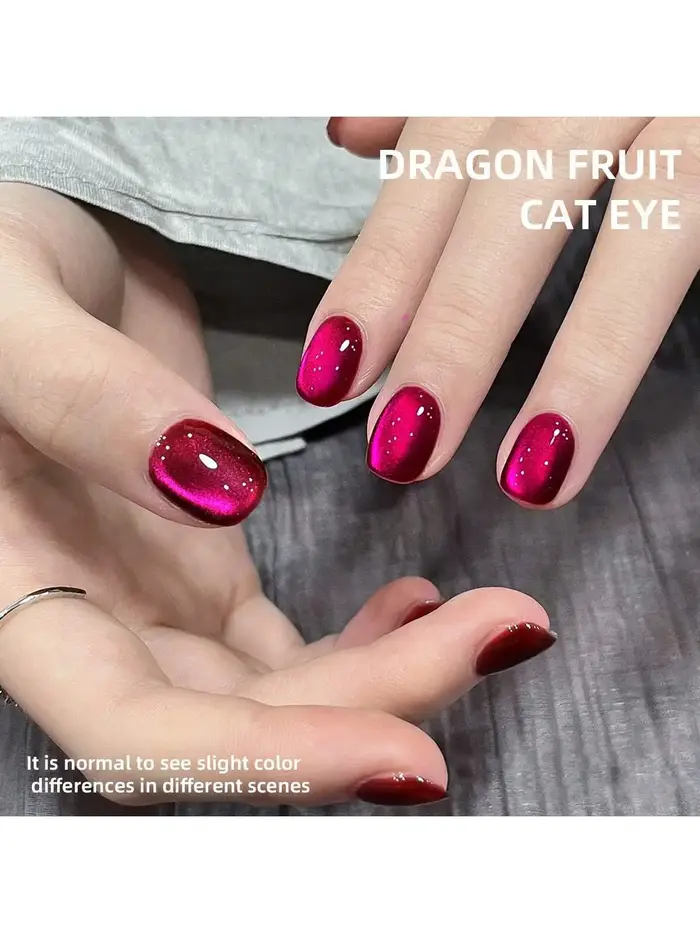 2025 Gel pour les yeux de chat Dragon Fruit - Vernis magnétique ultra lumineux avec effet diamant scintillant