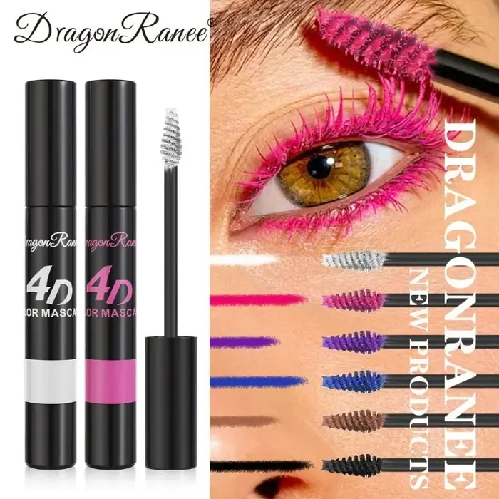 Mascara coloré maquillage 4D soyeux naturel longs cils